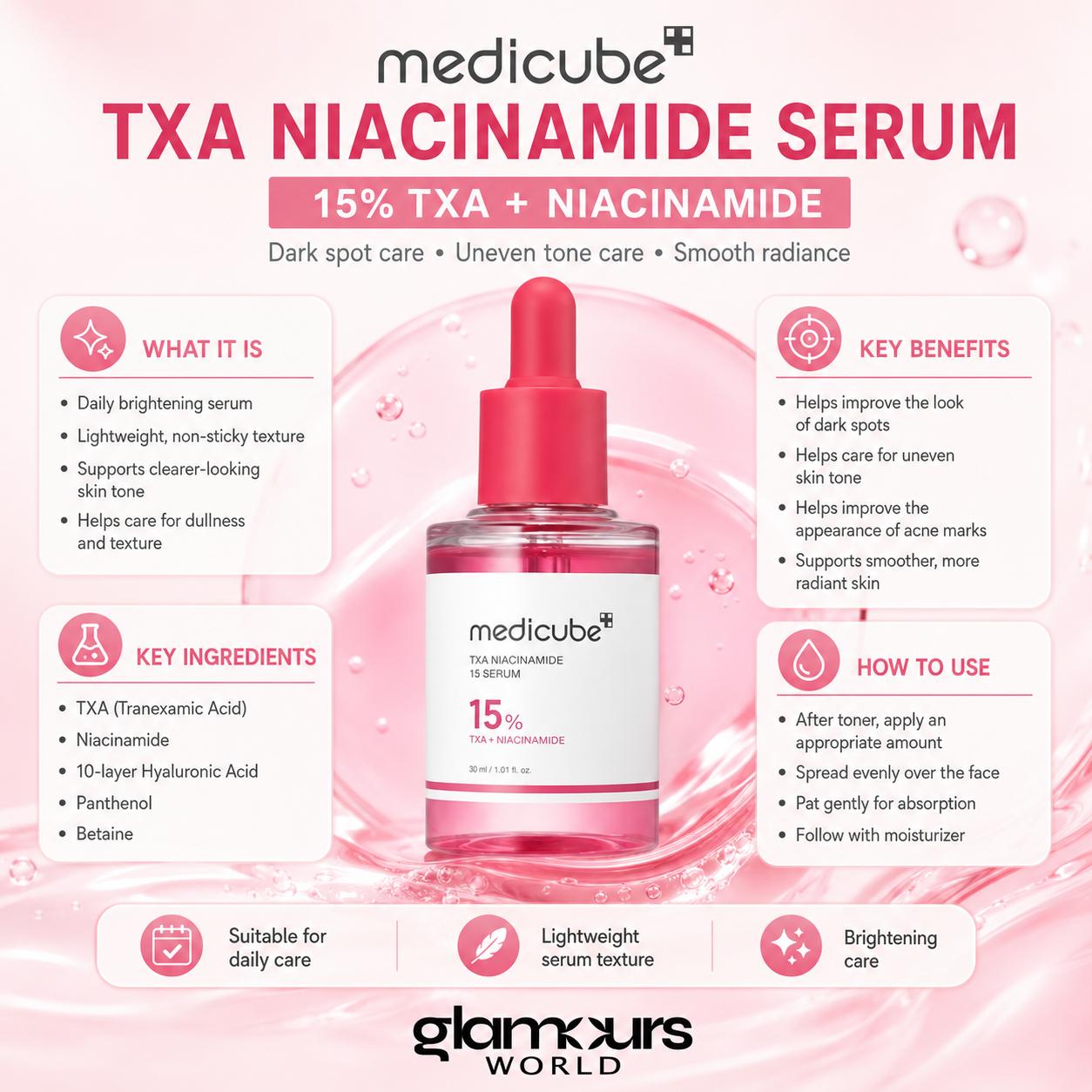 Medicube TXA Niacinamide 15 Serum 30ml